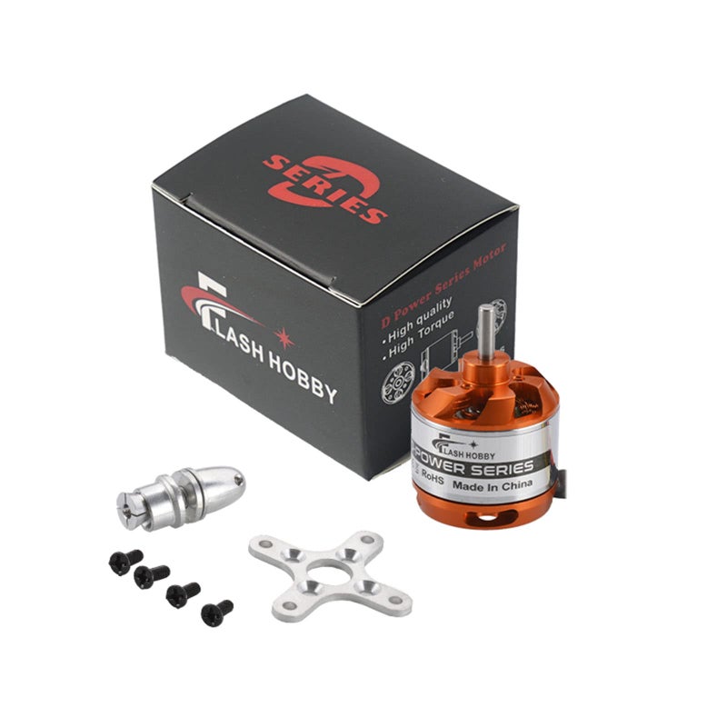 FLASH HOBBY D2826 2200KV Brushless Motor for RC Models FPV Multirotor Quadcopter (D2826, 2200KV) - Image 1